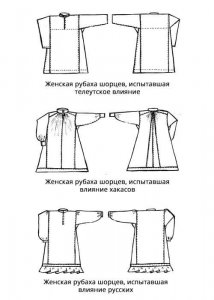 Женские рубахи шорцев